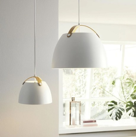 Подвесной светильник OSLO Ø40 см. белый/дуб, Halo Design