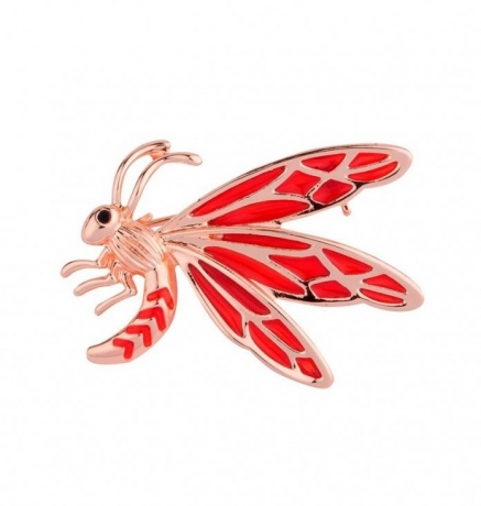 Брошь Стрекоза FAN-06638 R/RG Shadore