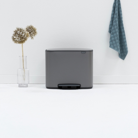 Мусорный бак Bo  (3 x 11 л), Платиновый Brabantia