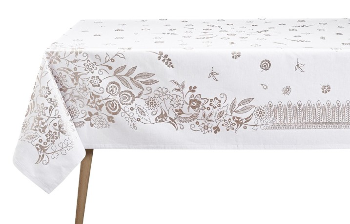 Скатерть, 175х250 см. 47%лен/43%хлопок/10%полиэстер, золотая, COUTUR Le Jacquard Francais