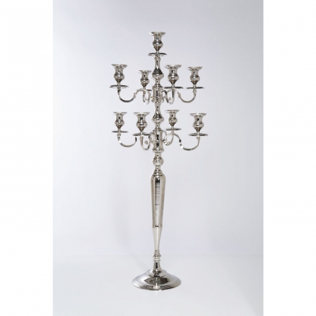 Канделябр Castello, коллекция "Замок" 70*185*70, Латунь, Никель, Сталь, Серебряный