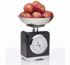 Весы кухонные механические, 25x25x30,5 см. Lovello Retro Black Kitchen Craft