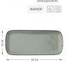 Блюдо прямоугольное Drops, серое, 36х16 см. Easy Life