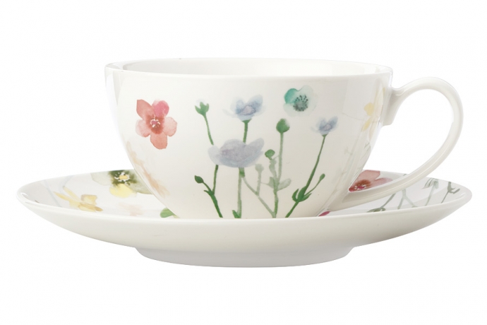 Чашка с блюдцем Лесные цветы, 0,4 л. Maxwell & Williams