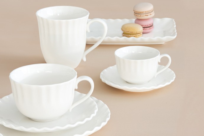 Тарелка закусочная Onde, белая, 19 см. Easy Life