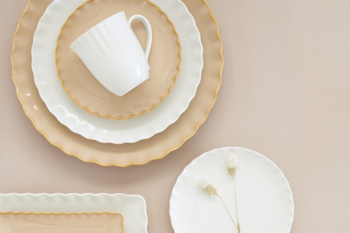 Тарелка закусочная Onde, белая, 19 см. Easy Life