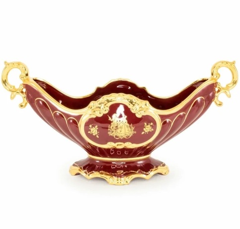 Ваза настольная с ручками, 25х55х29 см. AMANTE ROSSO, керамика