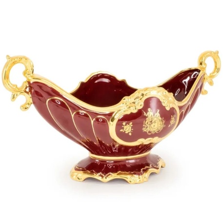 Ваза настольная с ручками, 25х55х29 см. AMANTE ROSSO, керамика