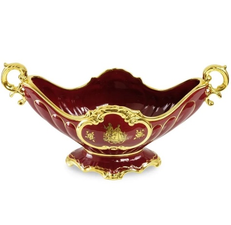 Ваза настольная с ручками, 25х55х29 см. AMANTE ROSSO, керамика