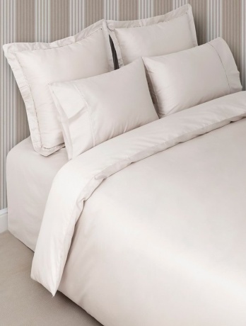 Комплект постельного белья "BASIC", сатин, 200х220+240x260+2(50х70)см. экрю, BOVI