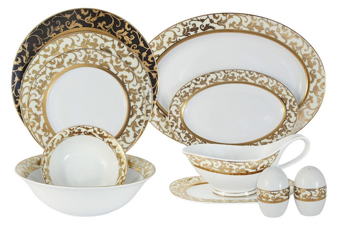 Обеденный сервиз на 6 персон Толедо Midori, 27 предметов, кремовый