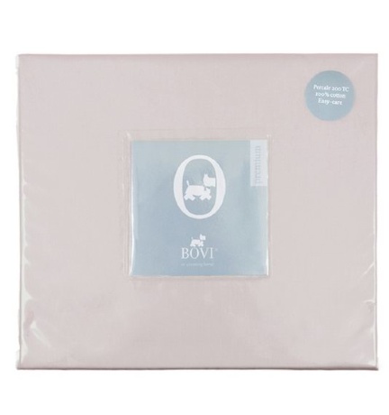 Простыня на резинке (SB), сатин, 180x200x30см. розово-жемчужный, BOVI