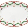 Блюдо, 35х23,5 см, фарфор P, белое, овальное, Новогодняя гирлянда, Magie de Noel, Easy Life
