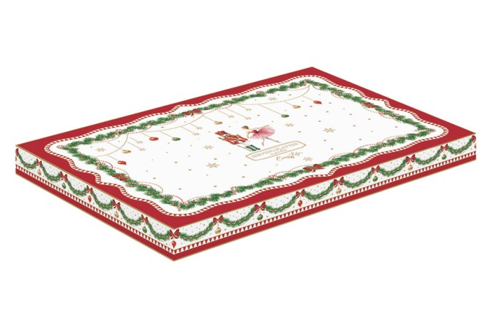 Блюдо, 35х23,5 см, фарфор P, белое, овальное, Новогодняя гирлянда, Magie de Noel, Easy Life