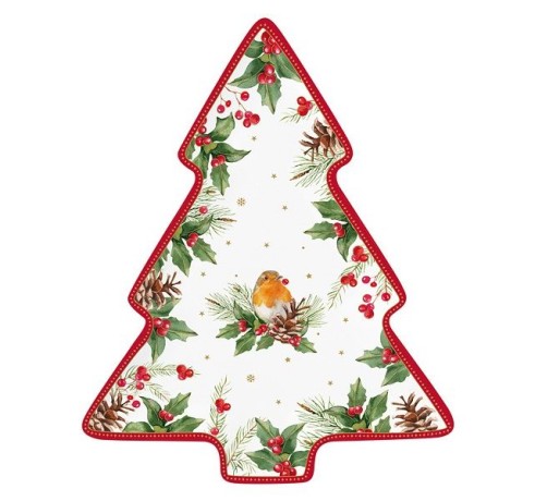 Блюдо (ёлочка) Рождественские ягоды, 20,5х25,5 см. Easy Life