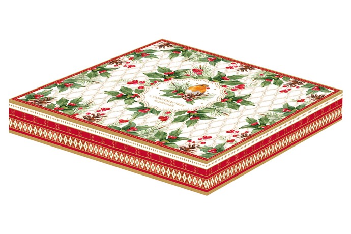 Блюдо (ёлочка) Рождественские ягоды, 20,5х25,5 см. Easy Life