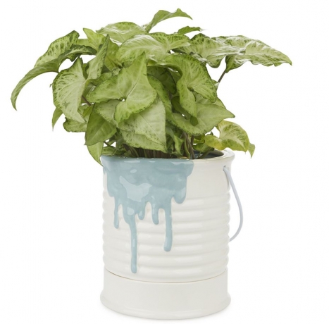 Кашпо керамическое для цветов Painty синее, 18 см. Balvi