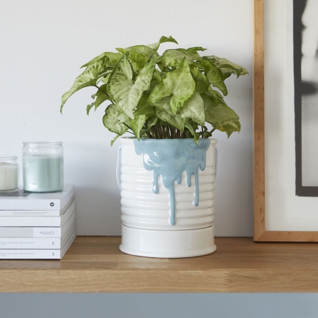 Кашпо керамическое для цветов Painty синее, 18 см. Balvi