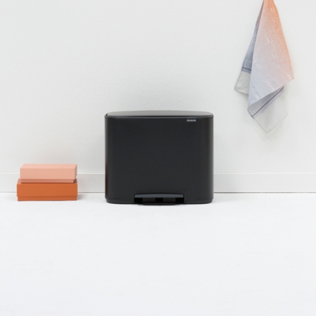 Мусорный бак Bo  (3 x 11 л), Черный матовый Brabantia