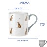 Кружка фарфоровая Hare Mikasa GREY/WHITE, 280 мл. Kitchen Craft