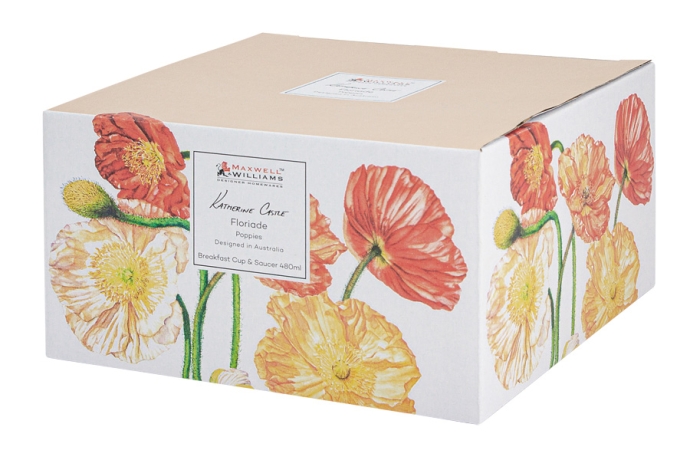 Чашка с блюдцем Маки, 0,48 л. Maxwell & Williams