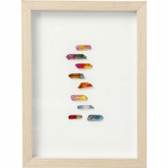 Картина в рамке Rainbow, 30х40х4 см. Бумага, Стекло, МДФ, Бук, Белый