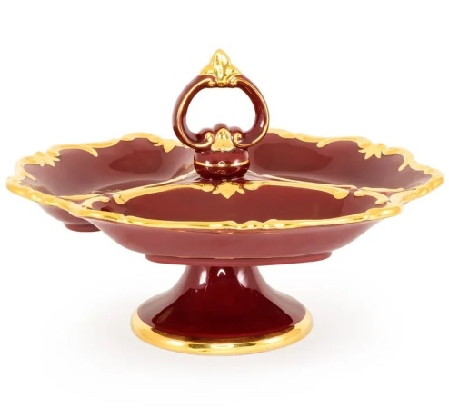 Менажница, 34х34х22,5 см. AMANTE ROSSO, керамика