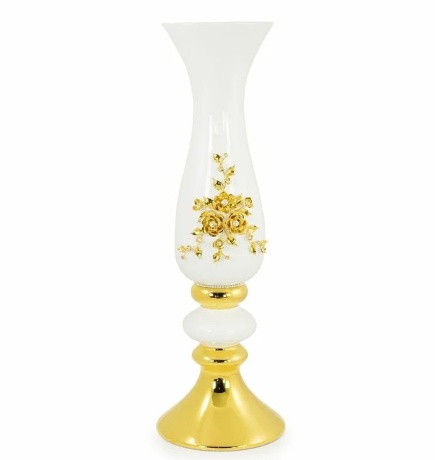 Ваза, декор цветы, 80 см. EMOZIONI, керамика, swarovski