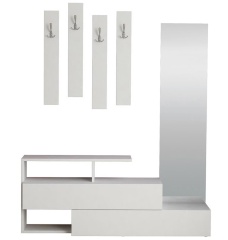 Мебель для прихожей Ramda Pakketo, белый, 137х35х154 см.
