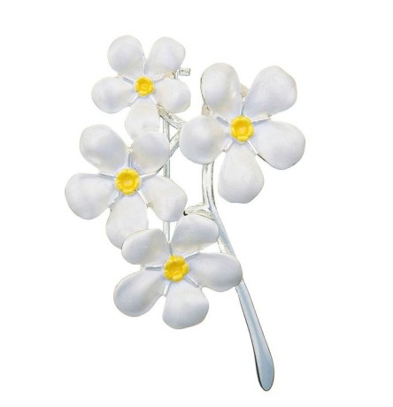 Брошь Незабудка FAN-07221.1 BW/S Shadore