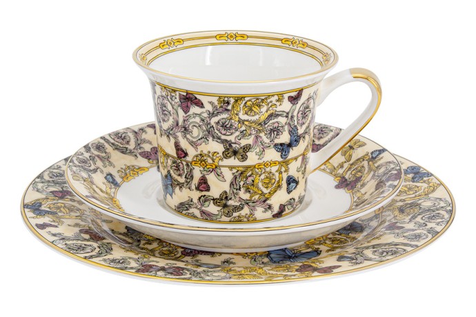 Чайный сервиз Бабочки, 6 персон, 21 пр. Royal Crown
