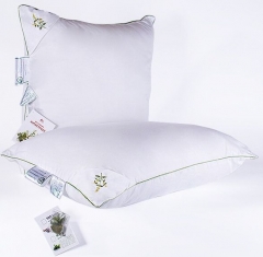 Подушка средняя из Фитолинии "Мята Антистресс", 50х68, в комплекте ароматное саше из натуральной мяты, Natures