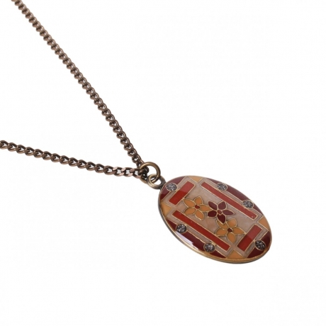 Колье Незабудки B75782-2D BR Clara Bijoux