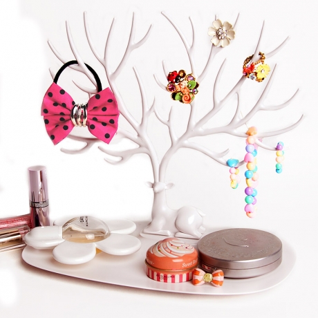 Декоративный органайзер для украшений Deer, малый, белый, Qualy