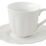 Чашка с блюдцем Elite, белая, 0,25 л. Easy Life