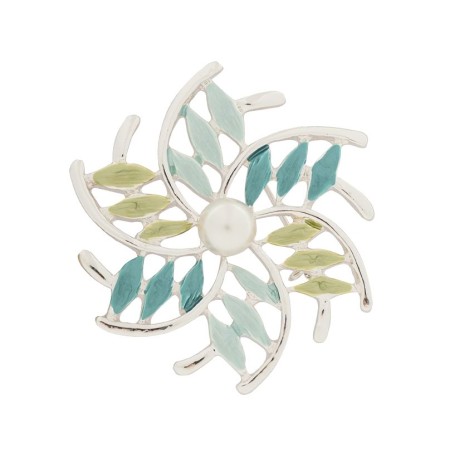 Брошь Цветок с жемчужиной XZ0956.16 G/S Shadore