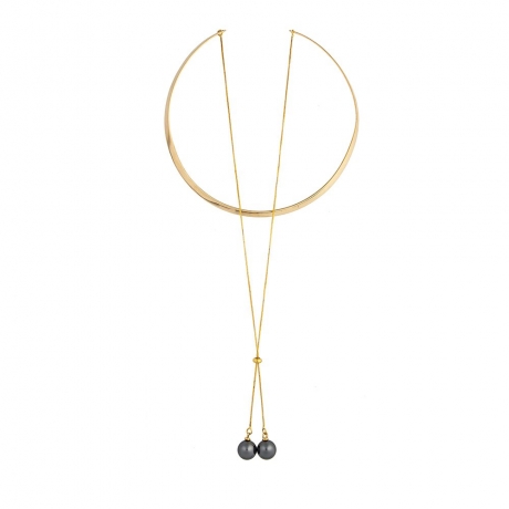 Колье Graphite Pearl B0501.3 BW/G Possebon