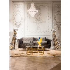 Столик кофейный Jupiter, коллекция "Юпитер" 100*40*100, Сталь, Стекло, Черный