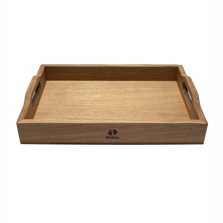 Поднос с ручками дубовый, 42х30х6 см. Uneca