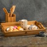 Поднос с ручками дубовый, 42х30х6 см. Uneca