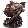 WS-295 Шкатулка в стиле Стимпанк "Подводная лодка в щупальцах Осьминога"