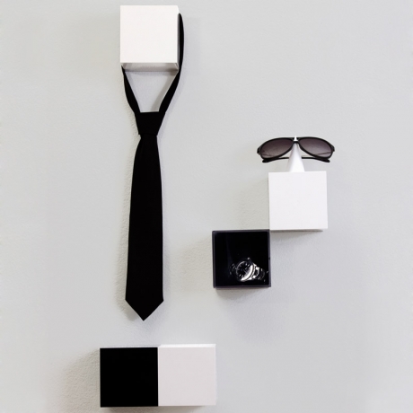 Полка-вешалка Pixel прозрачно-белая? Qualy