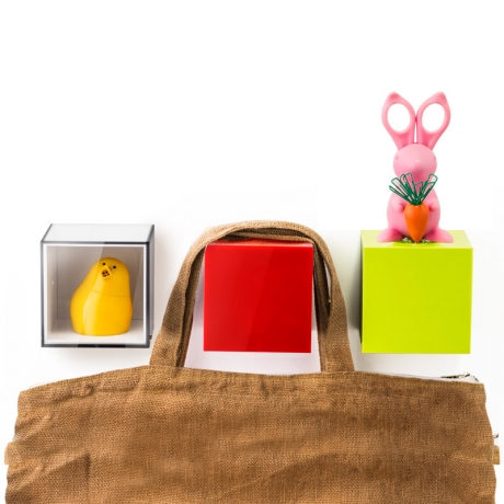 Полка-вешалка Pixel прозрачно-белая? Qualy