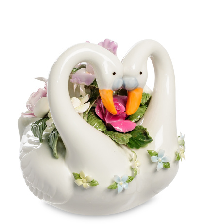 CMS-10/40 Муз. статуэтка Лебеди "Вместе навсегда" (Pavone)