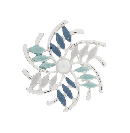 Брошь Цветок с жемчужиной XZ0956.20 BL/S Shadore