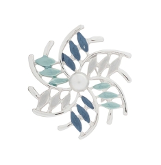 Брошь Цветок с жемчужиной XZ0956.20 BL/S Shadore