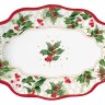 Блюдо овальное Рождественские ягоды, 24,5х17 см. Easy Life