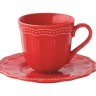 Чашка с блюдцем Elite, красная, 0,11 л. Easy Life