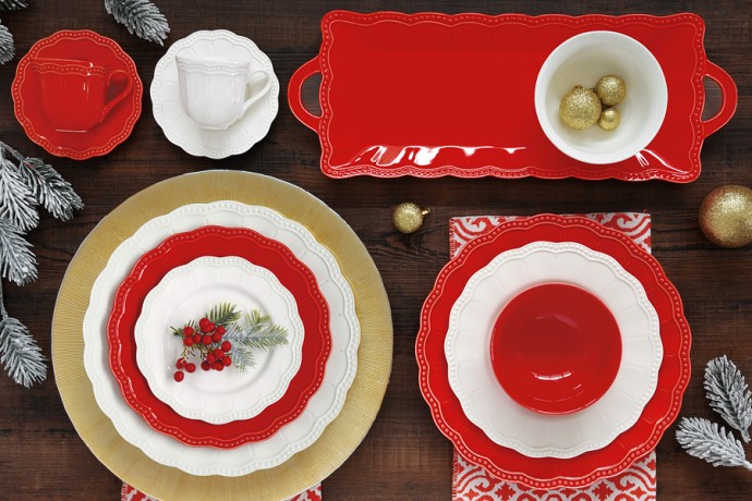 Чашка с блюдцем Elite, красная, 0,11 л. Easy Life