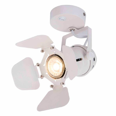 Настенный светильник STUDIO, Ø8 см. белый/метал, Halo Design